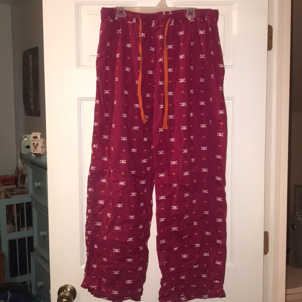 Pink pajama pants